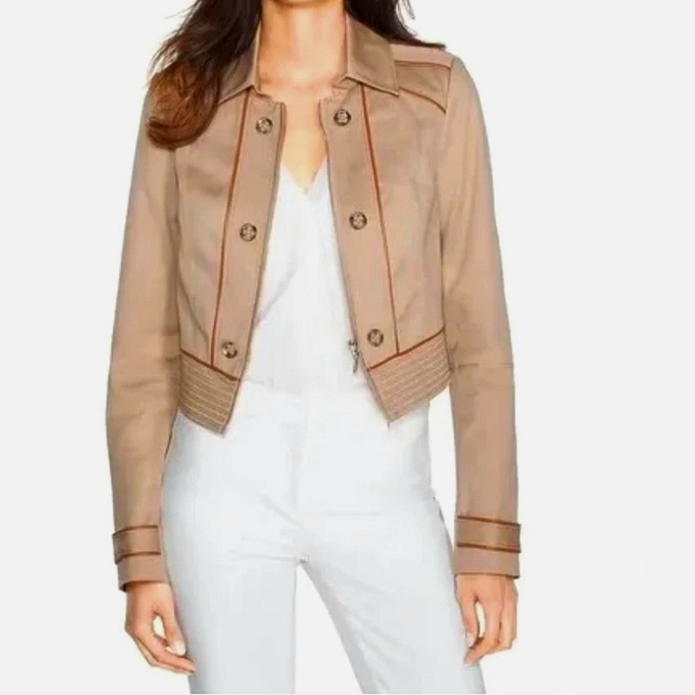 White House Black Market Tan Military Blazer